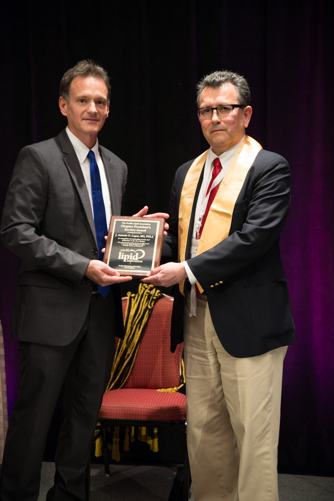 PLA: J. Antonio G. Lopez, MD, FNLA presented by PLA President B Alan Bottenberg, DO, FNLA